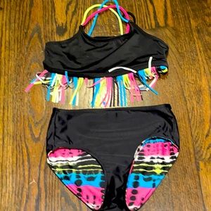 Justice fringed bikini size 12